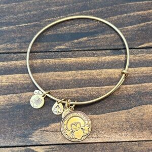 Alex and Ani Gold Claddagh Charm Bangle